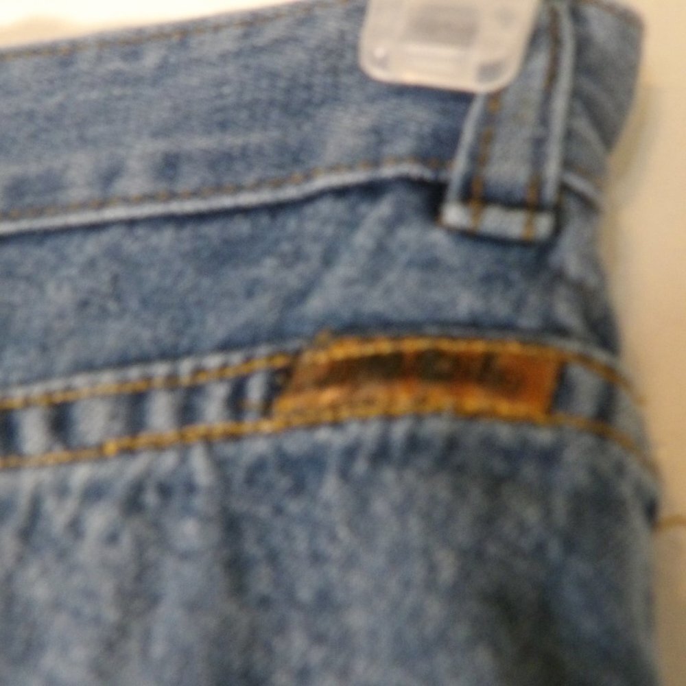 Vintage 90s Jordache No Exit Western Farmhouse Prairie Denim Maxi Skirt Sz 11/12 - Picture 6 of 7